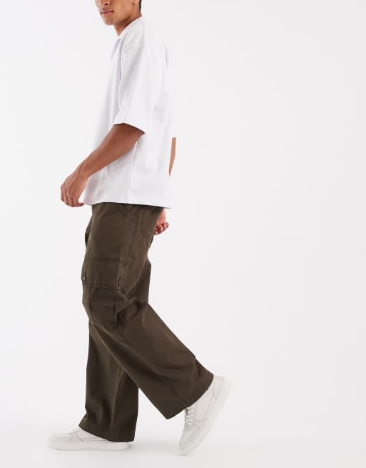 Levi's extra baggy cargobroek in kaki, 3 van 5