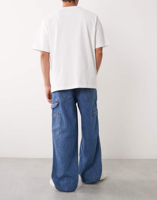 Levi's extra baggy utility striped jeans in blue , 2 of 5