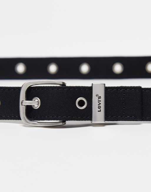 Levi's fabric grommet belt in black | ASOS