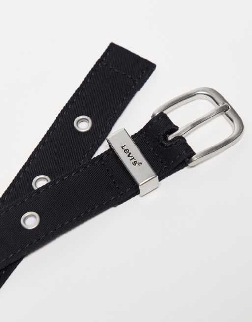 Levi's fabric grommet belt in black | ASOS