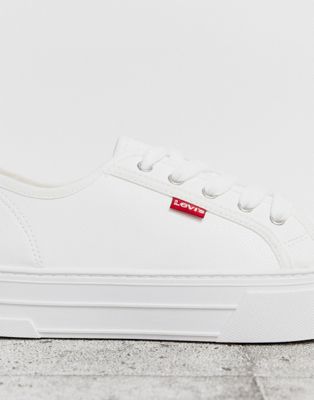 white levis trainers