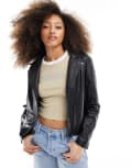 [Levi's] Levi's faux leather jacket in black XS BLACK