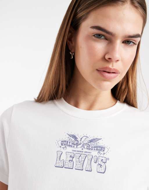 Levi's favorit T-shirt med grafisk print i hvid, 4 af 4