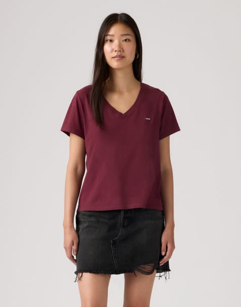 Levi's Favorite cotton v-neck tee in purple - view 1