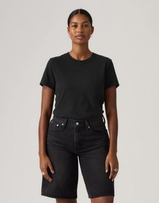 Levi's - Favorite - Genopptes T-Shirt in Schwarz
