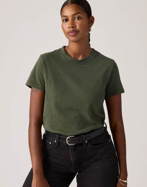 Levi's - Favorite - T-shirt en tissu flammé - Vert - view 1