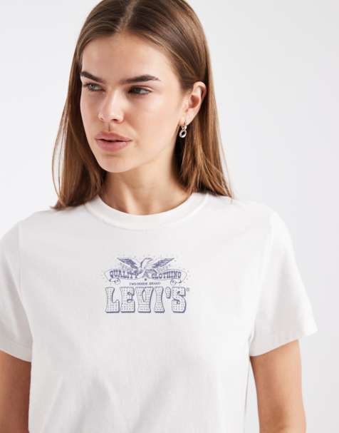 Levi's – Favourite – T-Shirt in Weiß mit Palmen-Print - view 1