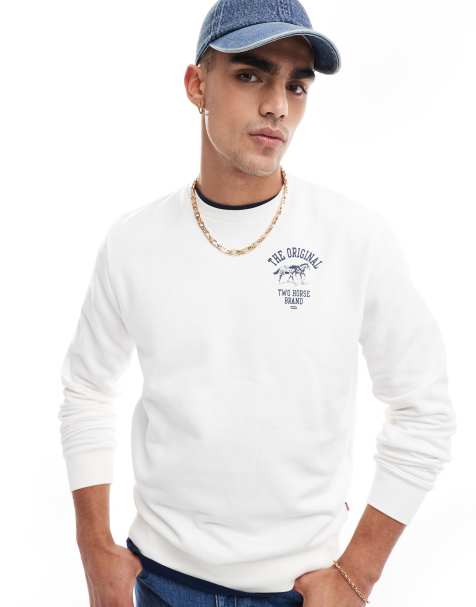 Levi's - Felpa crema con logo stile college - view 1