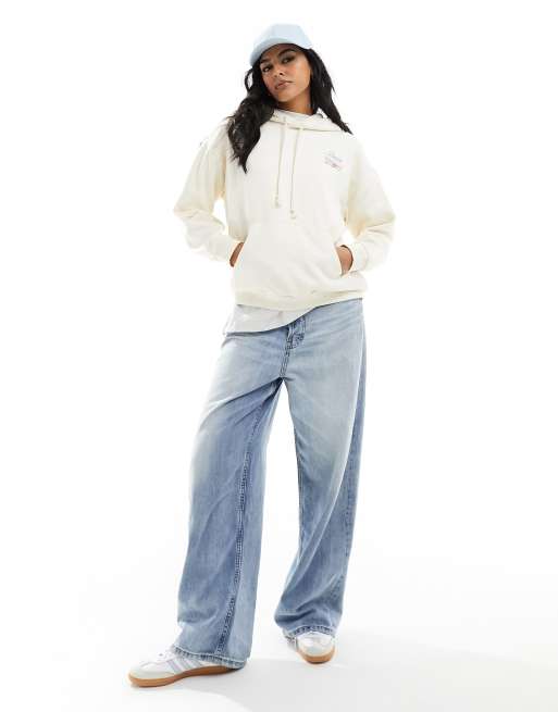 Cappuccio Felpa Levis Gialla Levi's Felpa Giallo Pallido Con