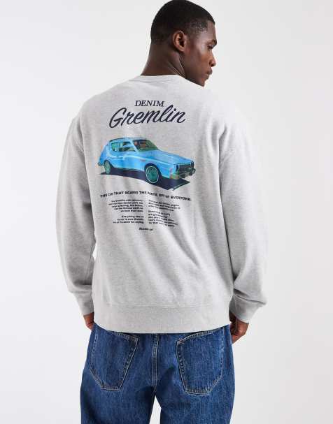 Levi's - Felpa grigio mélange con grafica di auto - view 1