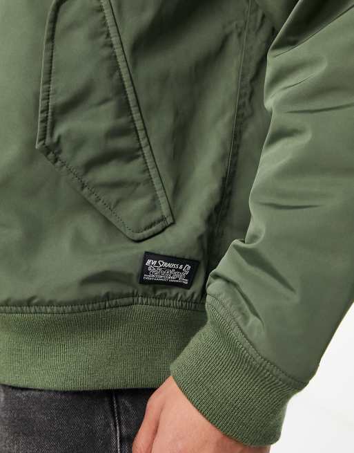 LEVI'S STRAUSS GREEN QUILTED CARGO/BOMBER JACKET MEN'S SIZE L