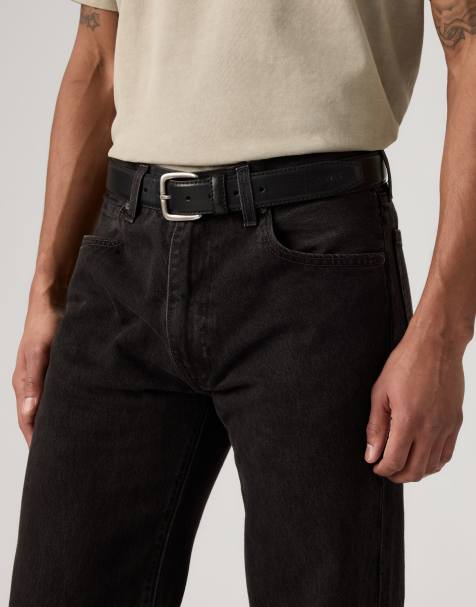 Levi's Finn cintura con bordo a piuma nera - view 1