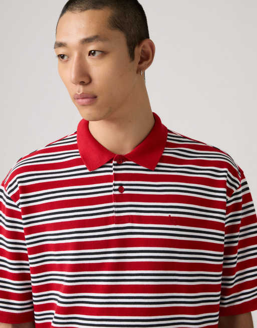 Levi's – Finn – Kastiges Polohemd in Rot, 3 von 4