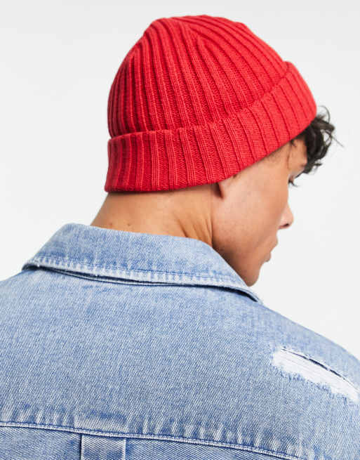 Alternativt forslag kabel i tilfælde af Levi's fisherman beanie with red tab in red | ASOS