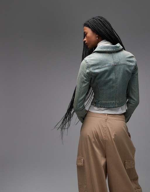 Levi's fitted denim trucker jacket in grunge overdye, 4 of 4