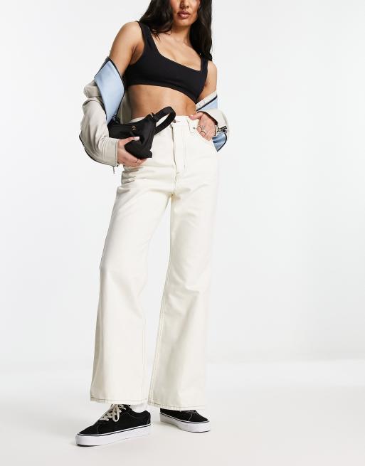 Levi's - Flared jeans met hoge taille in jaren 70 stijl in crème