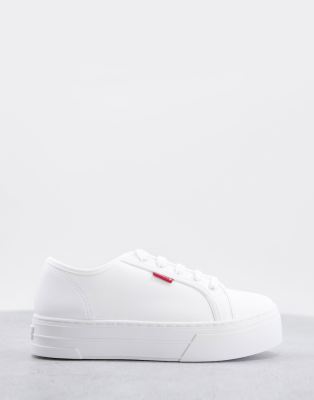 levis flatform trainers white