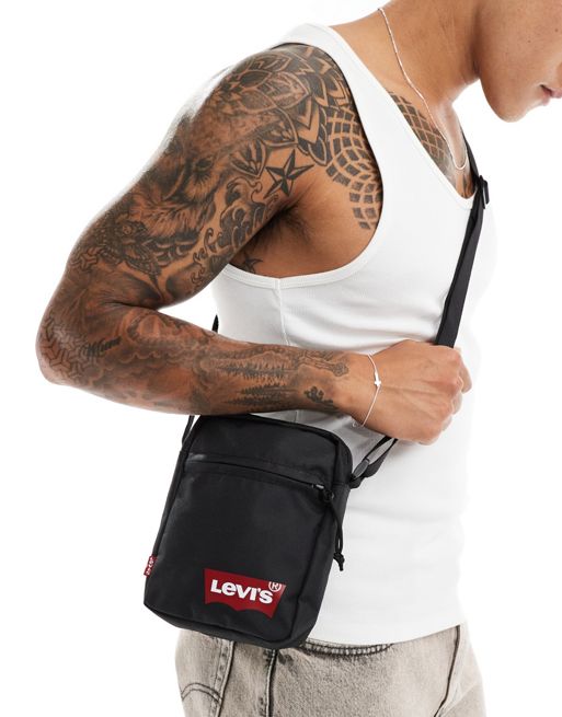 Levi's flight bag with logo in black