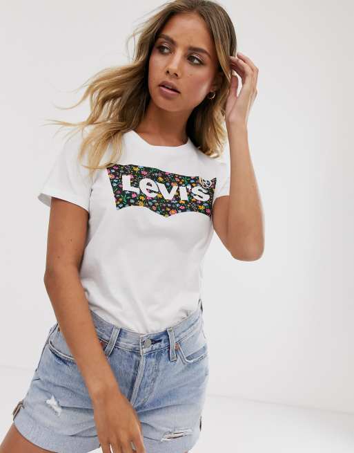 Levis floral on sale t shirt