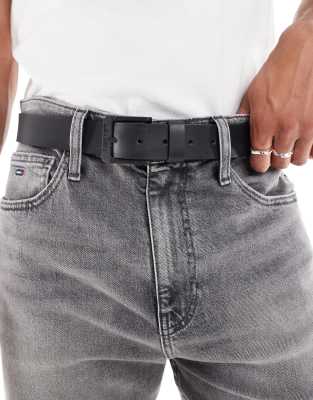 Levi's - Free - Ceinture en cuir avec boucle griffée - Noir