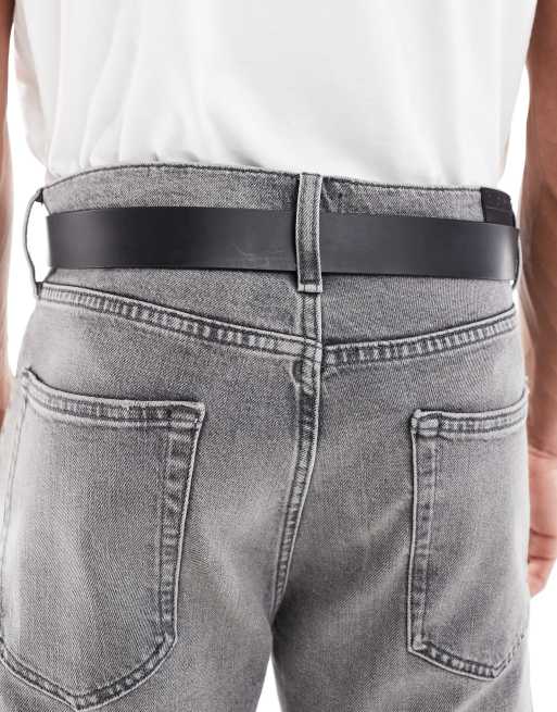 Levi's free leather logo buckle belt in black, 3 of 3