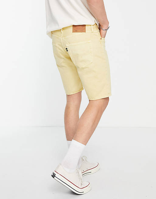 Levi's fresh capsule 501 hemmed denim shorts in yellow | ASOS