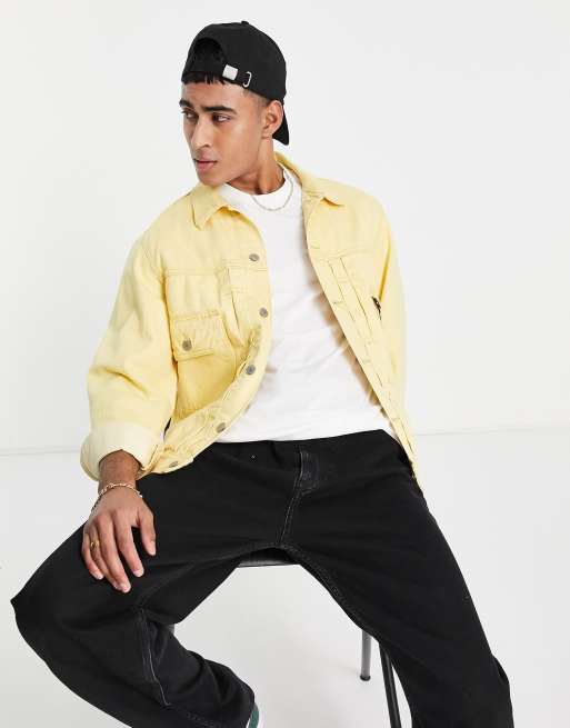 Levi's fresh capsule Type 2 denim trucker jacket in yellow | ASOS