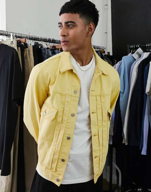 Levi's fresh capsule typer 2 denim trucker jacket in yellow | ASOS