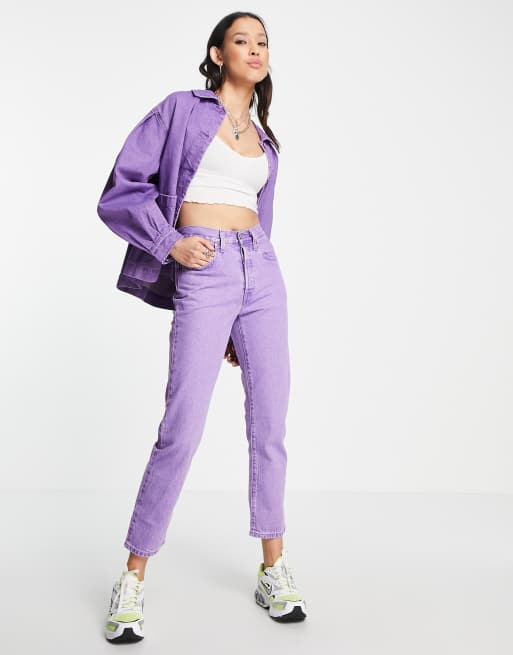 Levi's Fresh cotton 501 crop jeans in lavender - LILAC | ASOS