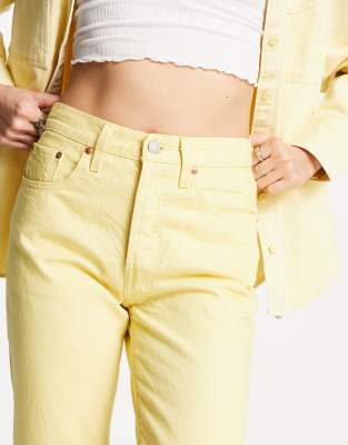 Yellow levis 501 jeans hot sale