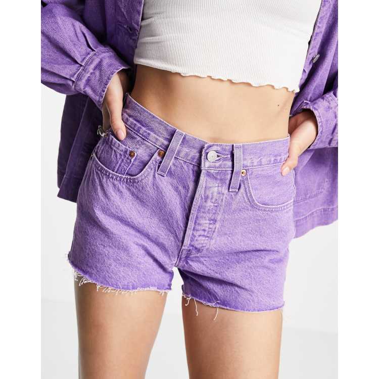 Lavender store denim shorts