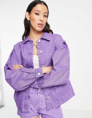 Levi’s Fresh Esther modern cotton jacket in lavender  - ASOS Price Checker