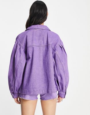 Esther Modern Cotton Jacket - Purple