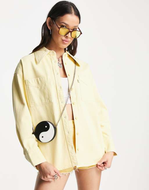 Yellow denim clearance shirt