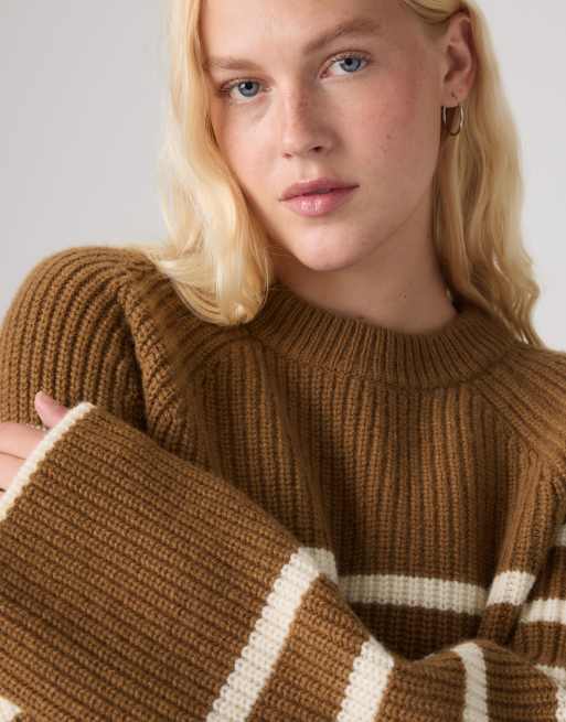 Levi's Frida Wollpullover mit Rundhalsausschnitt in Braun, 3 von 4