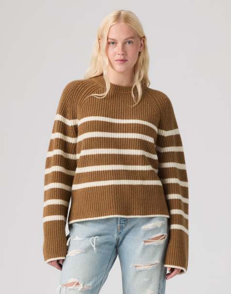 Levi's Frida wool crewneck sweater in brown - view 1