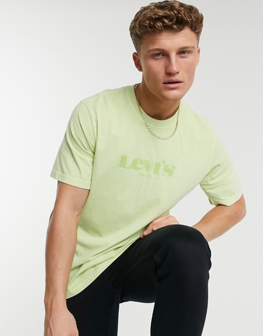 Levi's front logo relaxed fit t-shirt in shadow lime green