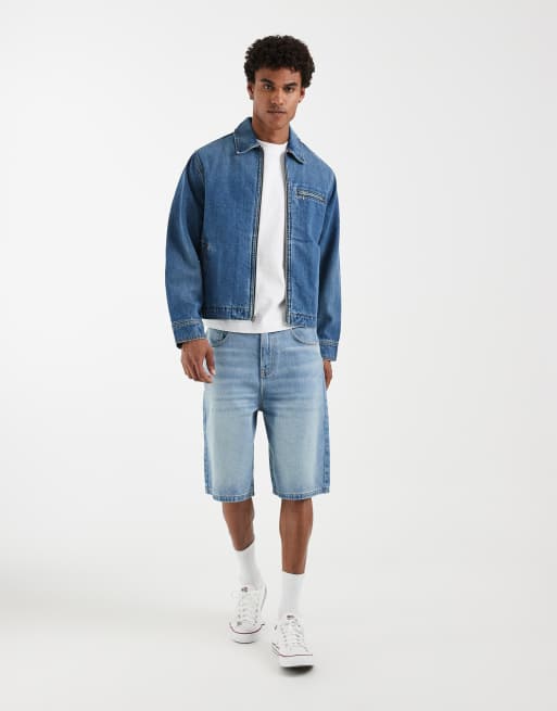 Levi's - Garage - Veste en jean à fermeture éclair - Bleu moyen, 2 de 5