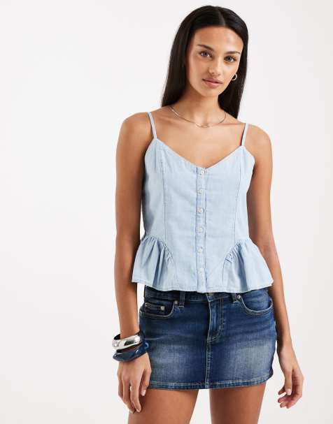 Levi's geblümte durchgeknöpfte Camisole in Blau - view 1