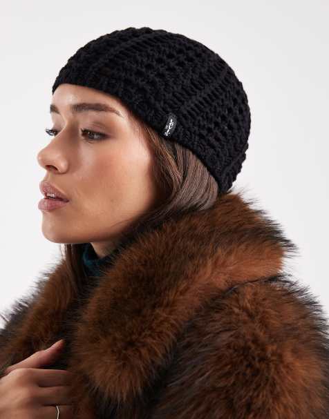 Levi's - Gehaakte beanie in zwart - view 1