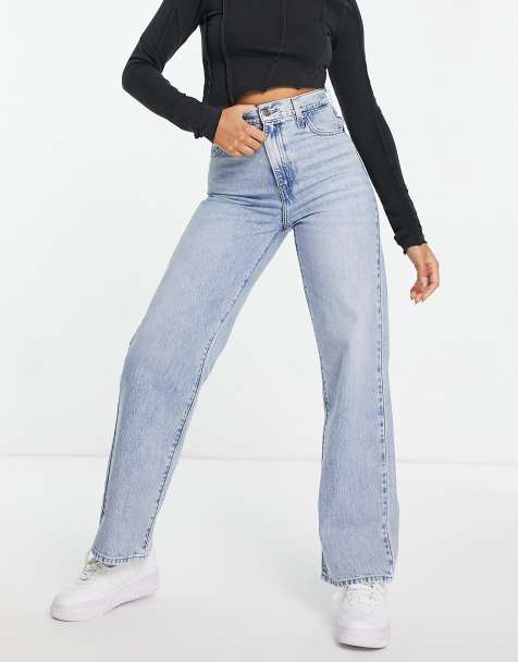 Levi's – Gerade geschnittene Jeans in hellblauer Waschung mit hohem Bund - view 1