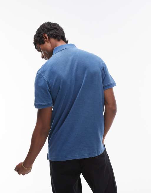 Levi's - Gestreept slim-fit piqué polo met vleermuislogo in marineblauw, 4 van 4