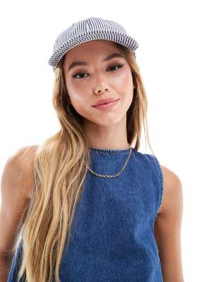 Levi's - Gestreepte pet met logolabel in marineblauw
