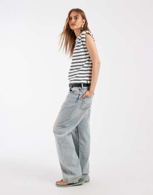 Levi's gestreiftes Tanktop in Weiß, 2 von 4