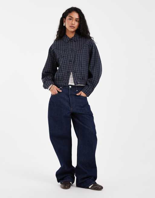 Levi's giacca harrington western a quadri Dani blu, 2 di 4