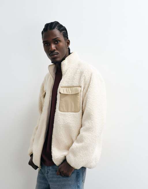 Levi's giacca sherpa campo bianca, 3 di 5