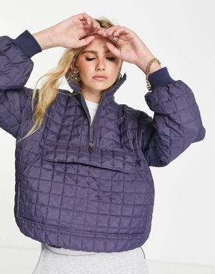 Levi's quilted jacket in dark grey  - ASOS Price Checker