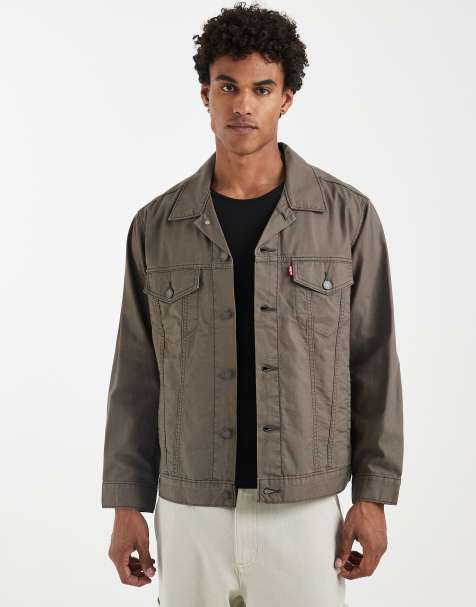 Levi's - Giacca trucker comoda in denim marrone - view 1