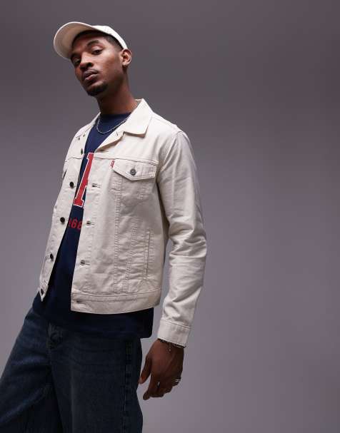 Levi's - Giacca trucker écru in misto cotone e lino - view 1