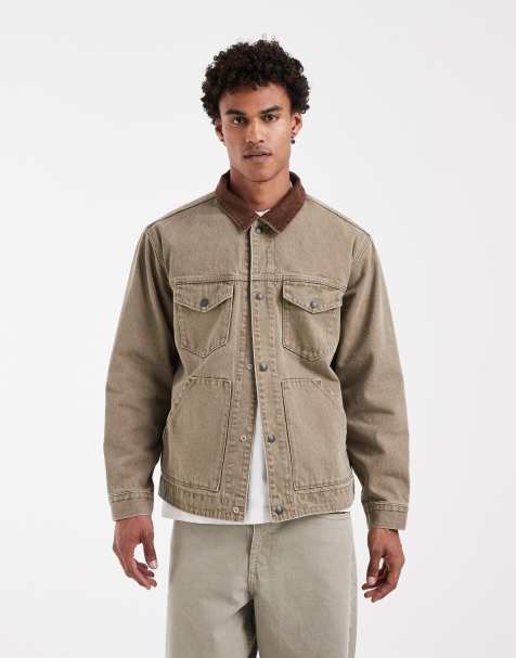 Levi's giacca trucker Munroe beige con bottoni - view 1